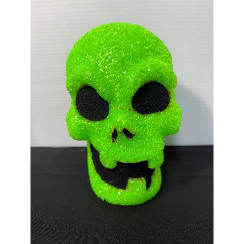 Melted Plastic Light - Green Skull - Halloween - Tested Works -